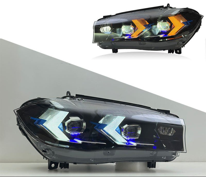 BMW F15 X5 X5M Snake Eyes Style LED Headlights 2014 - 2018